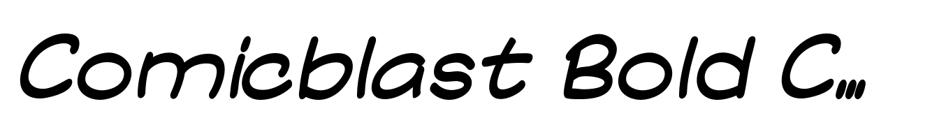 Comicblast Bold Condensed Itatalic